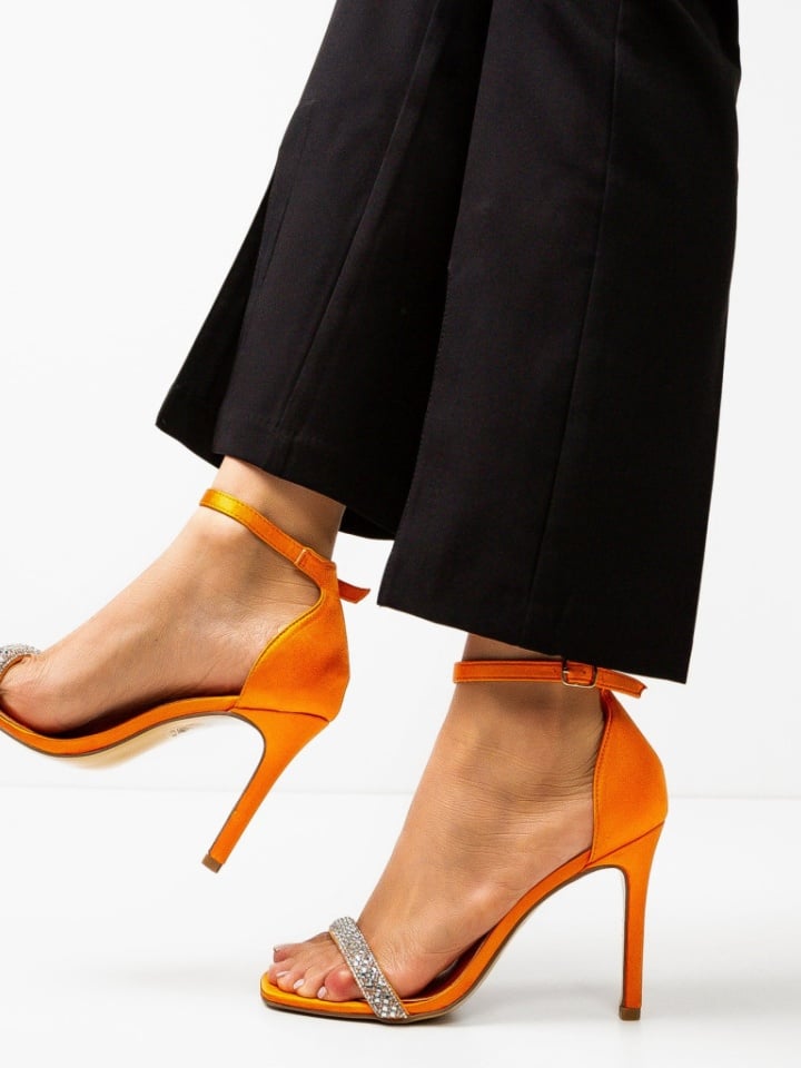 Sandale cu toc Eteset Roz