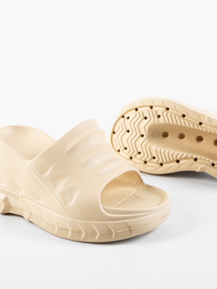 Papuci dama Milan Bej