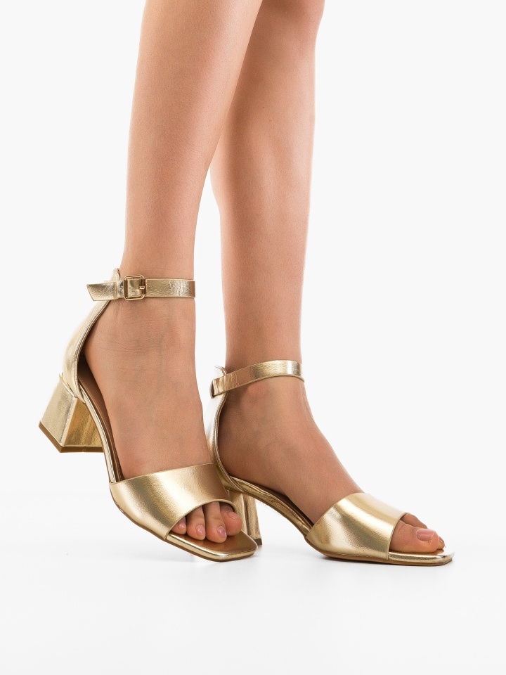 Sandale cu toc Jakub Argintii