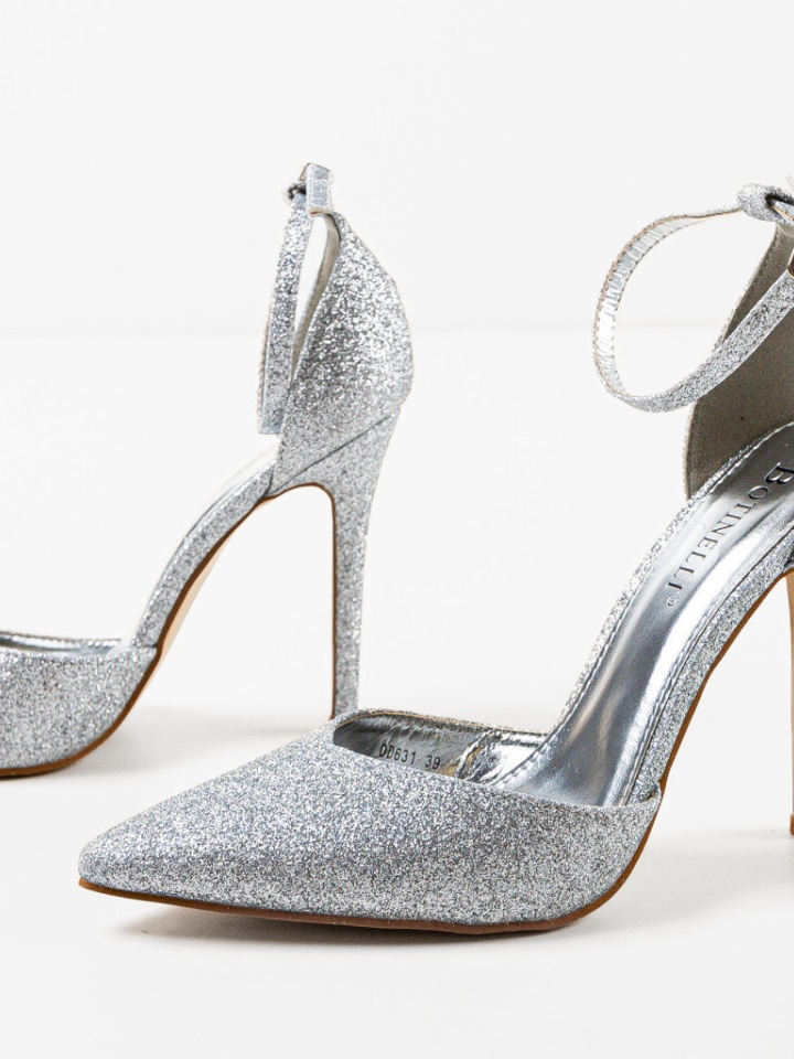 Pantofi cu toc Sofly Argintii
