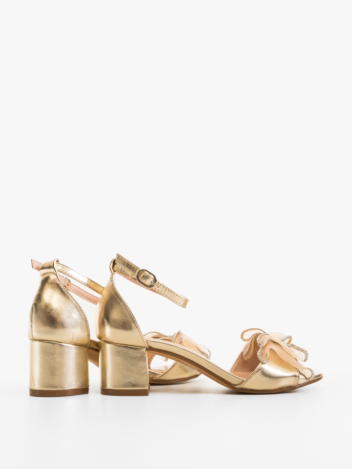 Sandale cu toc Kostyl Aurii