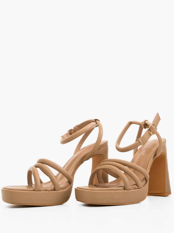 Sandale cu toc Grant Argintii