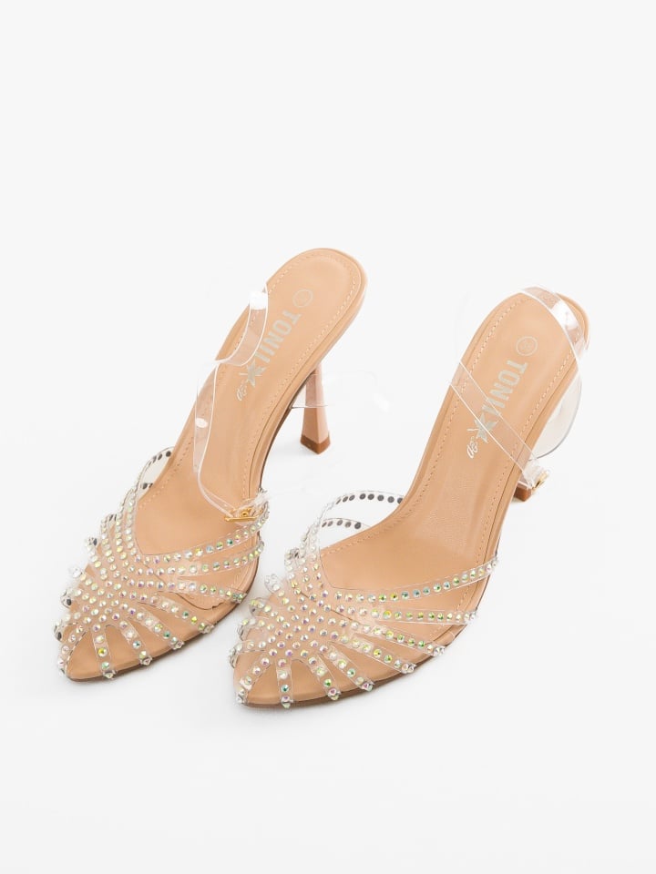 Pantofi cu toc Myndre Argintii