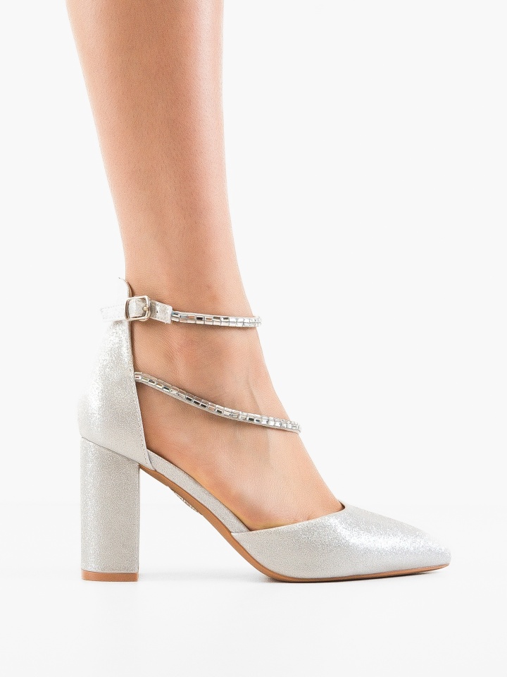 Pantofi cu toc Kudia Albi