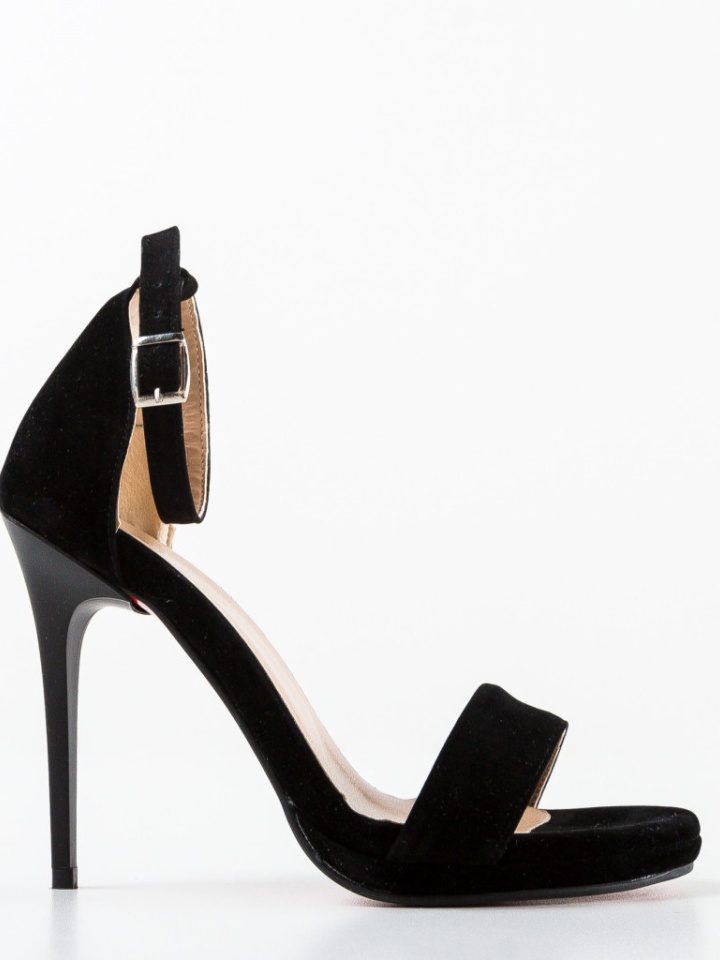 Sandale cu toc Solarik Negre