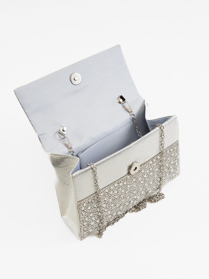 Geanta dama de mana Sarah Argintie