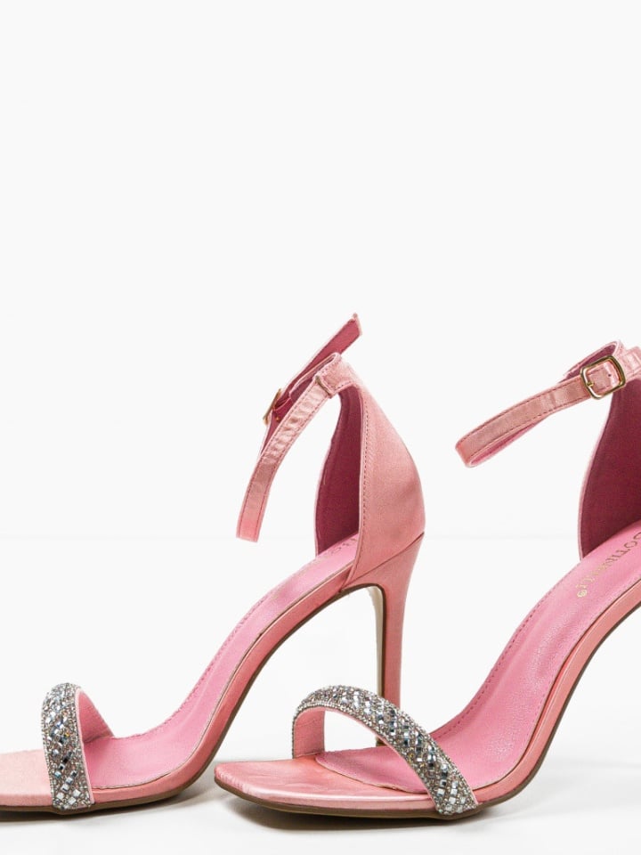 Sandale cu toc Eteset Roz