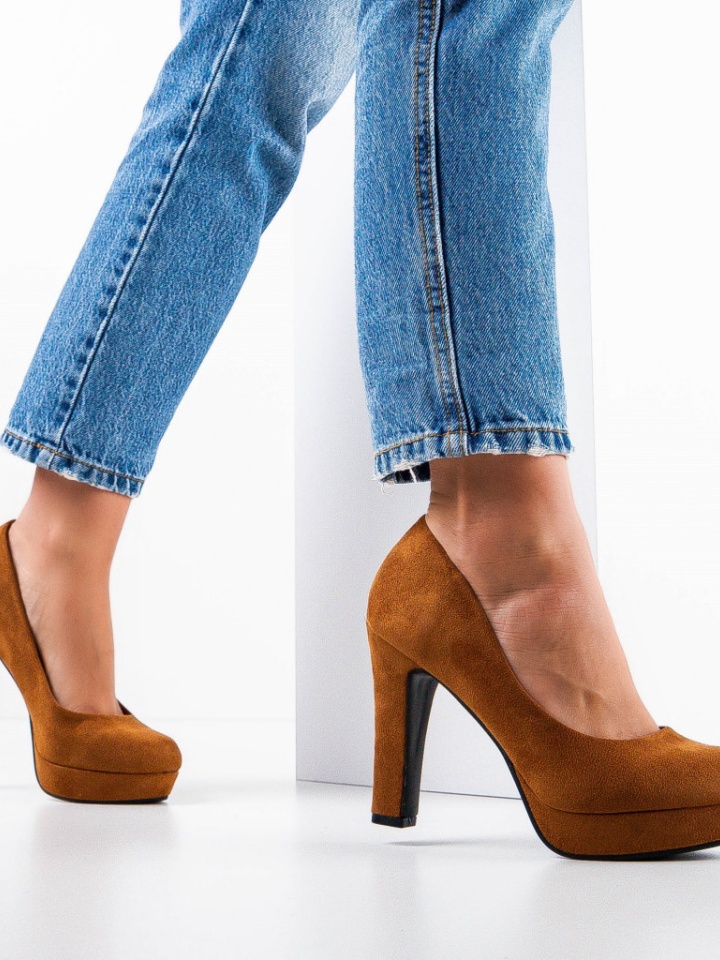 Pantofi Heathe Camel