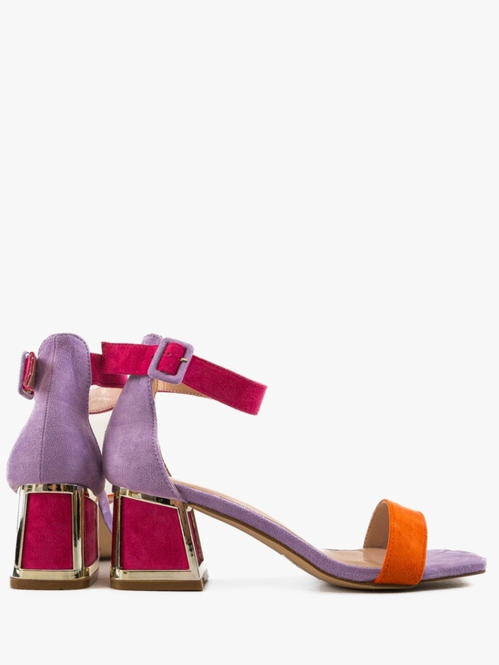 Sandale cu toc Lang Portocalii