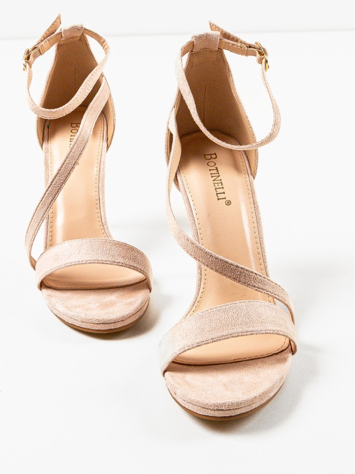 Sandale cu toc Higon Bej