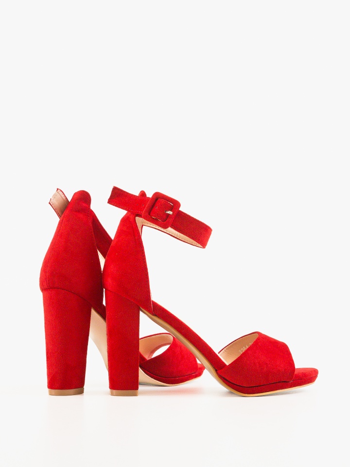 Sandale cu toc Ghideci Rosii