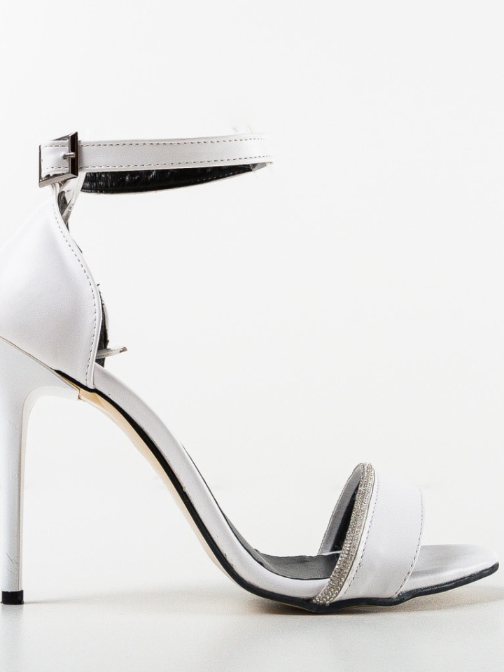 Sandale cu toc Cassius Albe 2