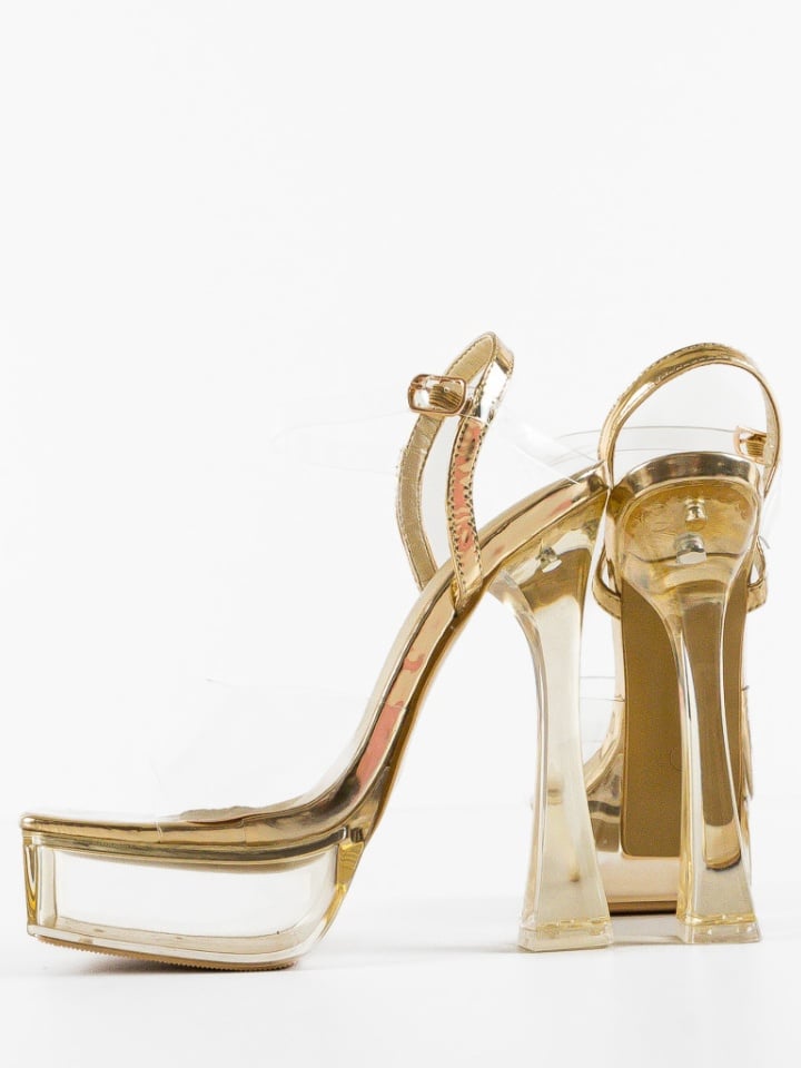 Sandale cu toc Karma Portocalii