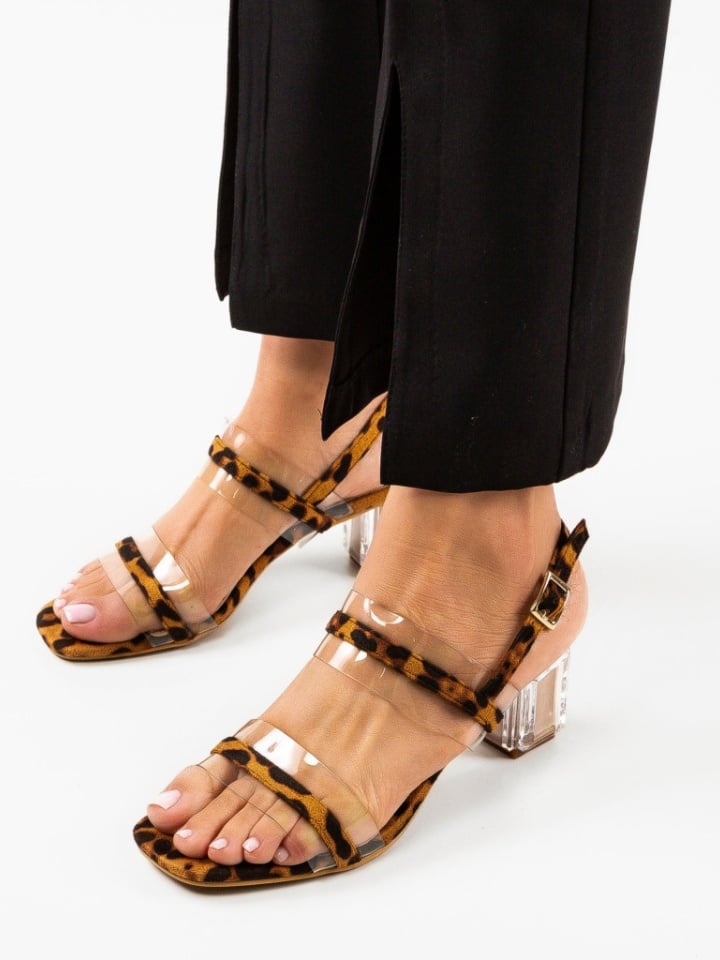 Sandale cu toc Martens Rosii