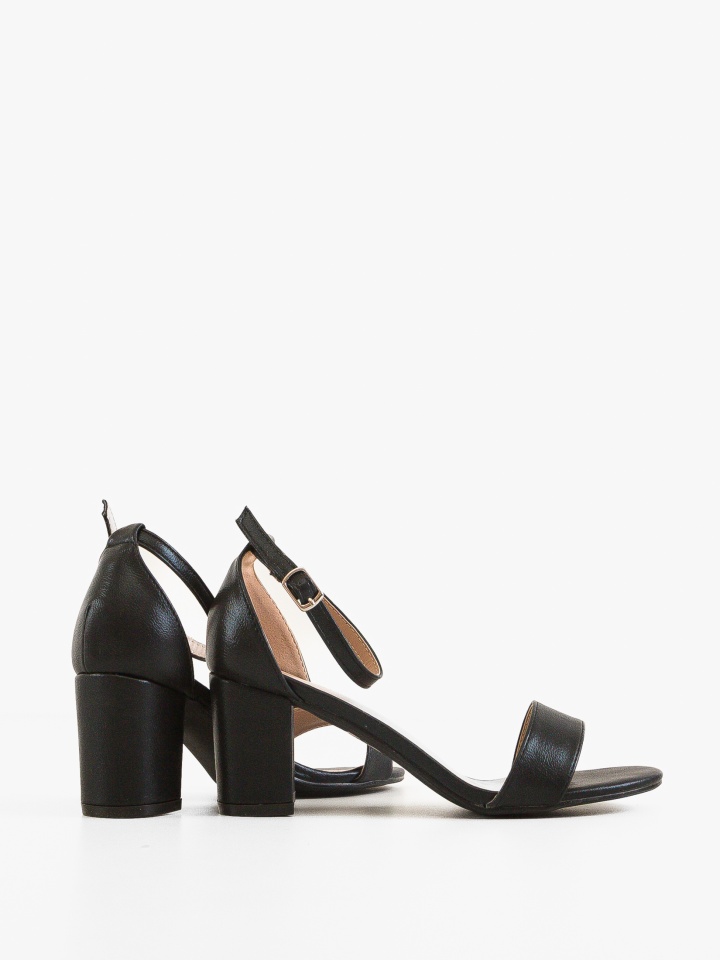 Sandale cu toc Susan Albe