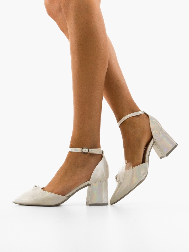 Pantofi cu toc Grandejira Argintii