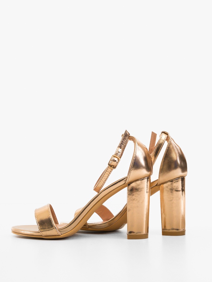 Sandale cu toc Kaya Aurii