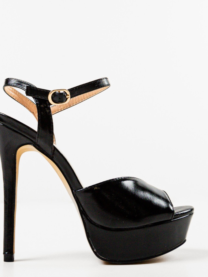 Sandale cu toc Ivy Negre