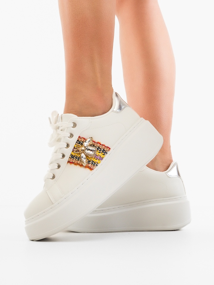 Sneakers dama Wayne Argintii