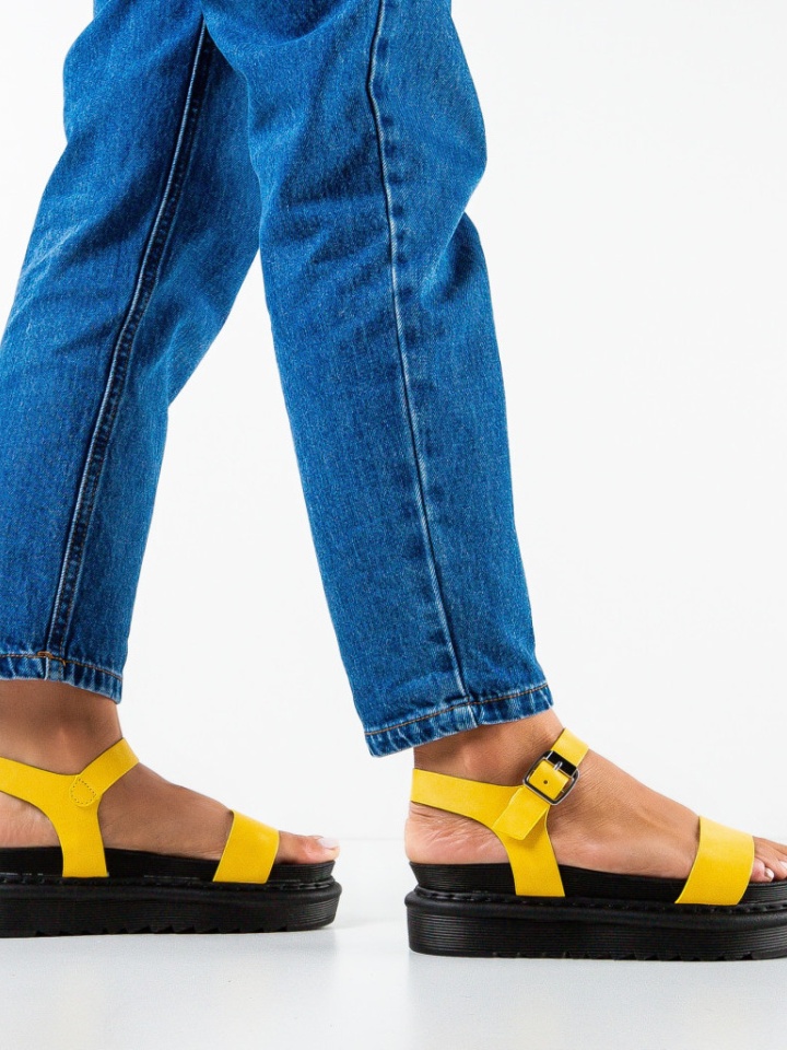 Sandale dama Elsie Galbene