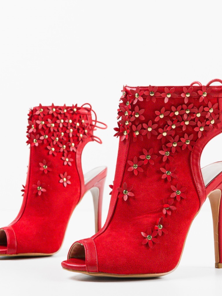 Botine dama Flowera Negre