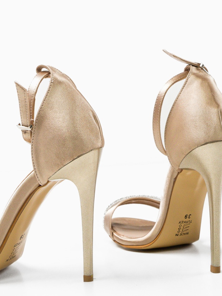 Sandale cu toc Waky Argintii