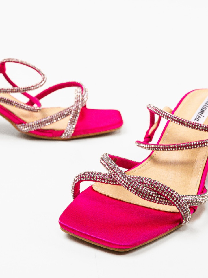 Sandale cu toc Lug Fuchsia