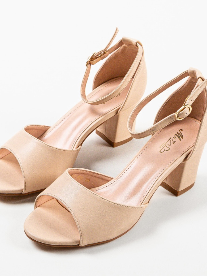 Sandale cu toc Bride Aurii 2