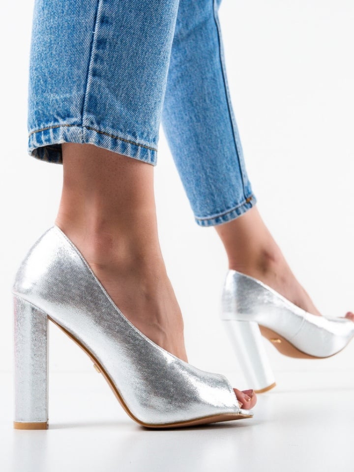 Pantofi Mervin Argintii