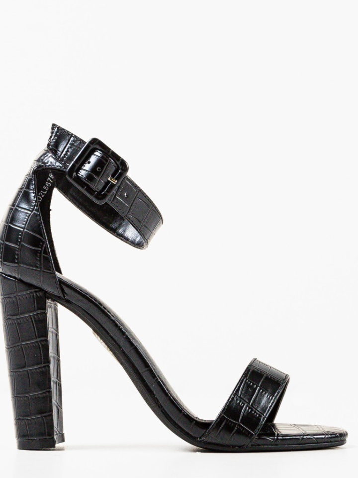 Sandale cu toc Rajan Negre