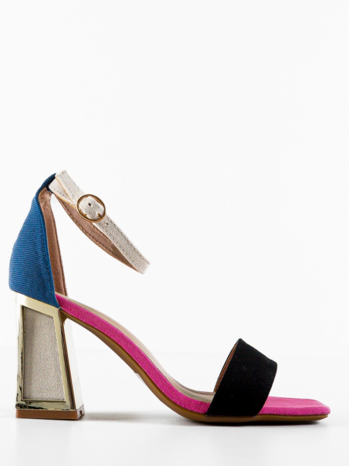 Sandale cu toc Campo Negre