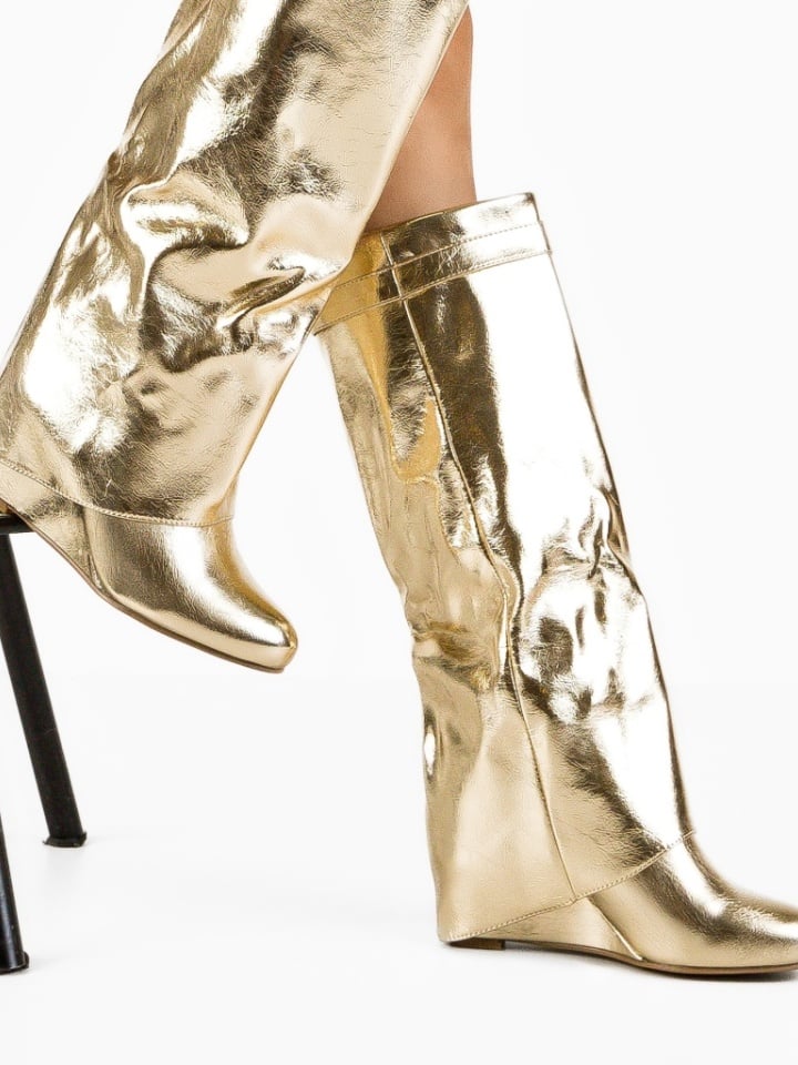 Cizme dama Ahmed Argintii