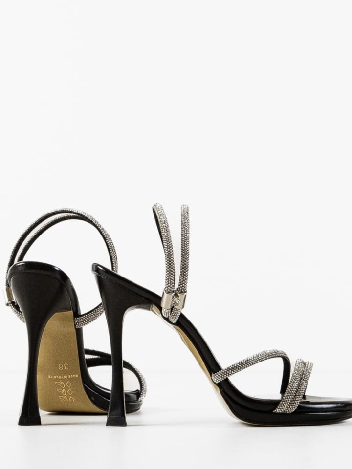 Sandale cu toc Gerta Negre