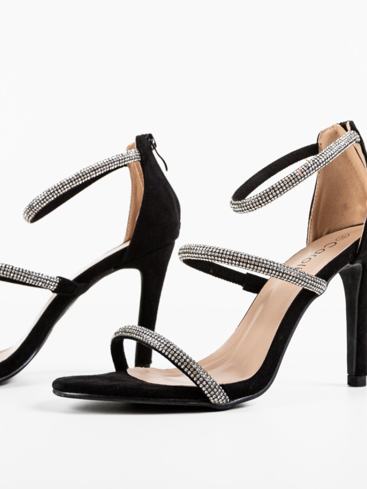 Sandale cu toc Erin Negre