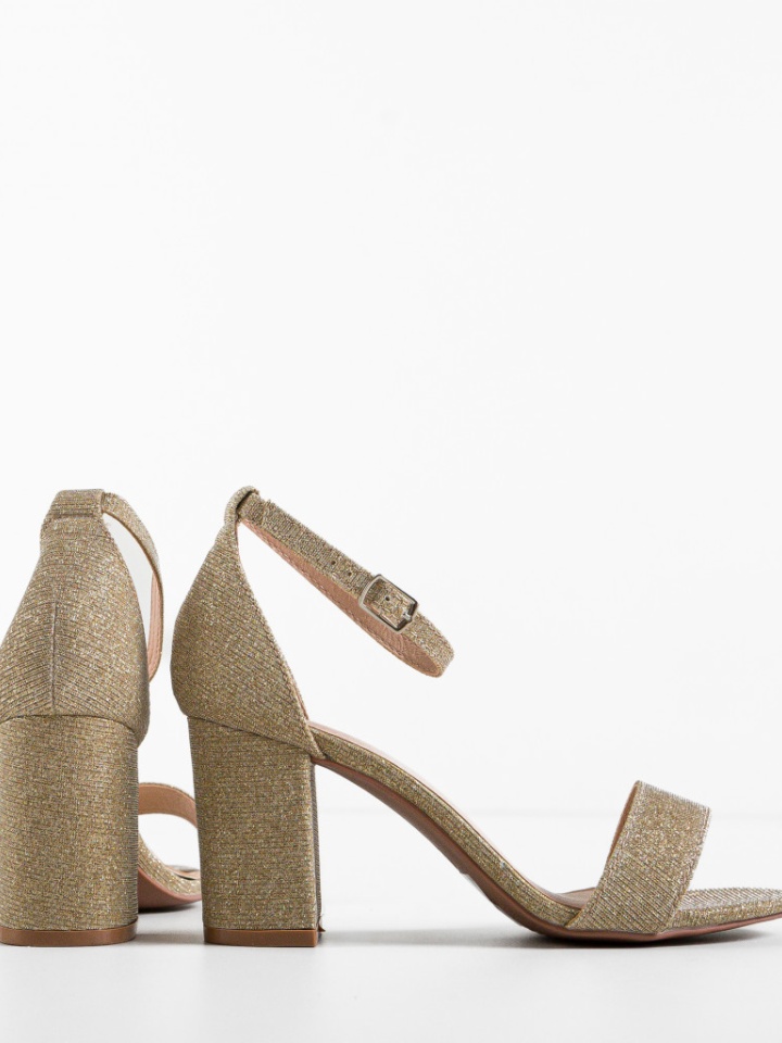 Sandale cu toc Dian Argintii