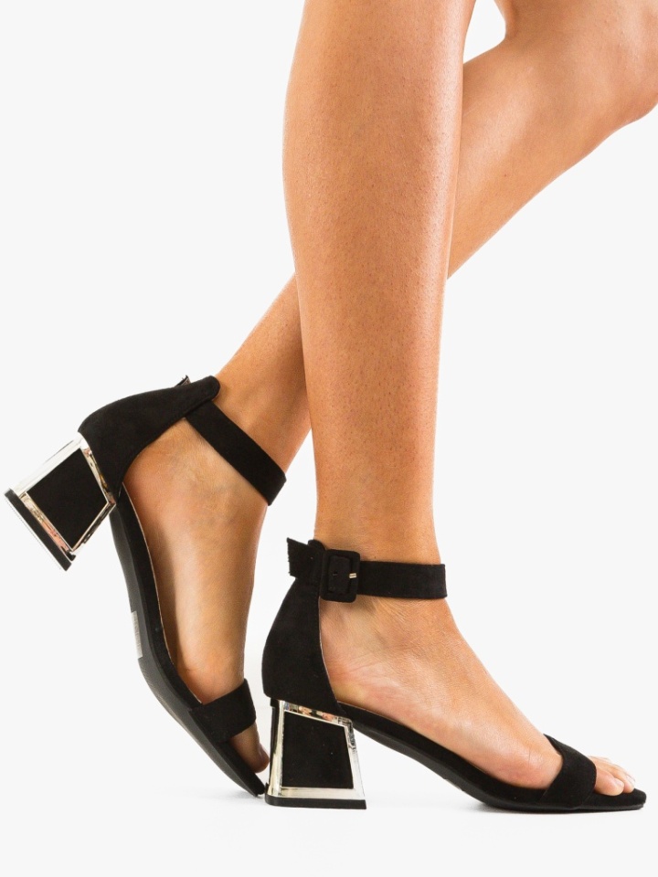 Sandale cu toc Lang Negre