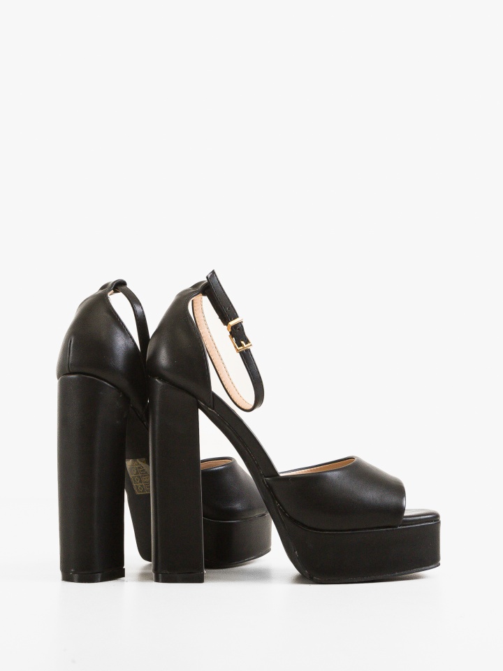 Sandale cu toc Flora Nude