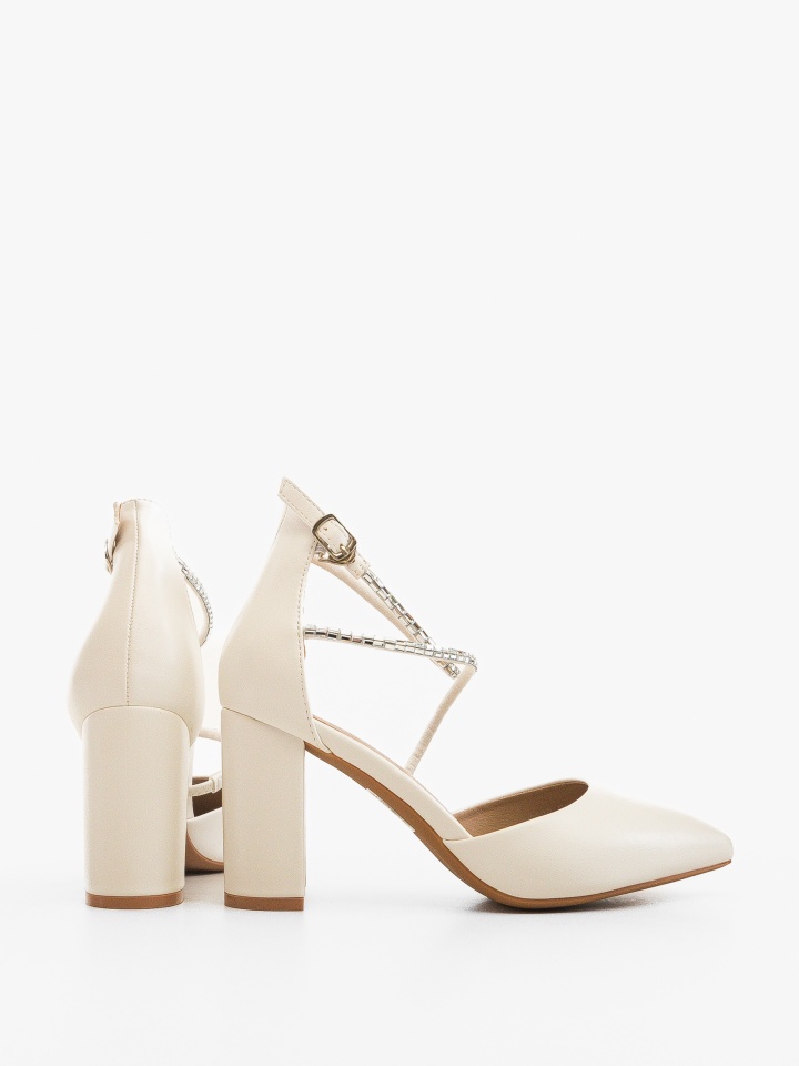Pantofi cu toc Kudia Albi
