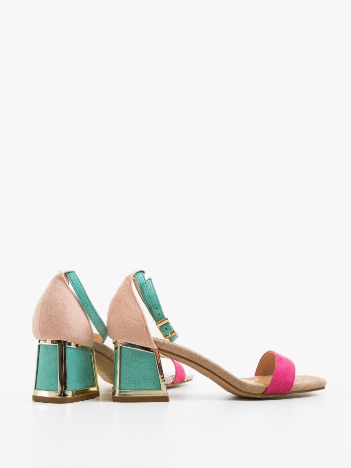 Sandale cu toc Bryan Portocalii