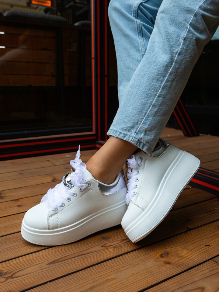 Sneakers dama Rhiann Argintii