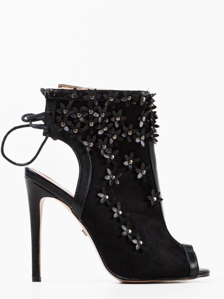 Botine dama Flowera Negre
