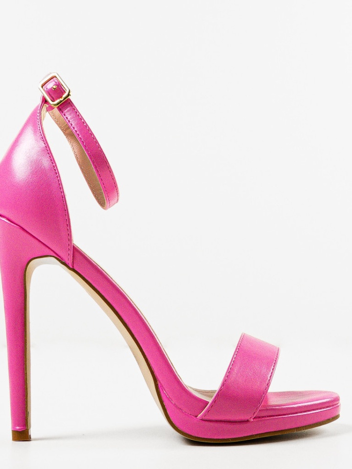 Sandale cu toc Akou Albe