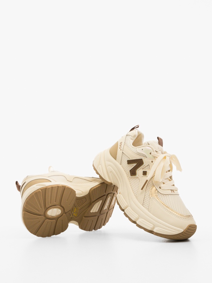 Sneakers dama Serigiu Bej 2