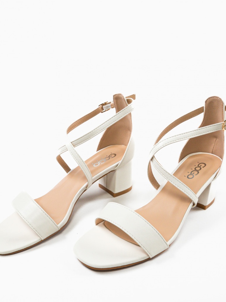 Sandale cu toc Kamaria Negre