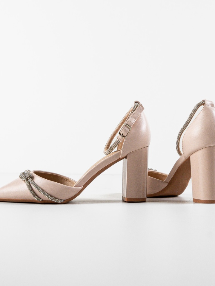 Pantofi cu toc Cenat Bej
