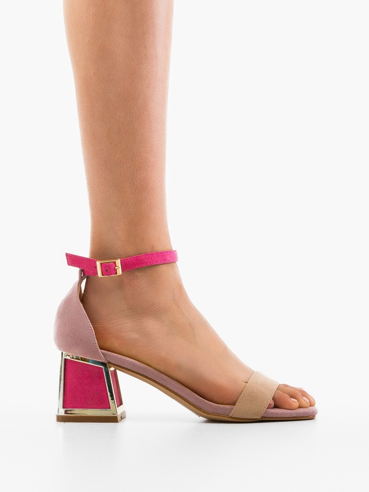 Sandale cu toc Bryan Portocalii