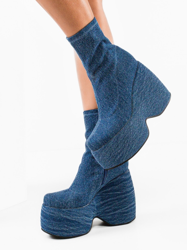 Botine dama Stelar Albastre 2