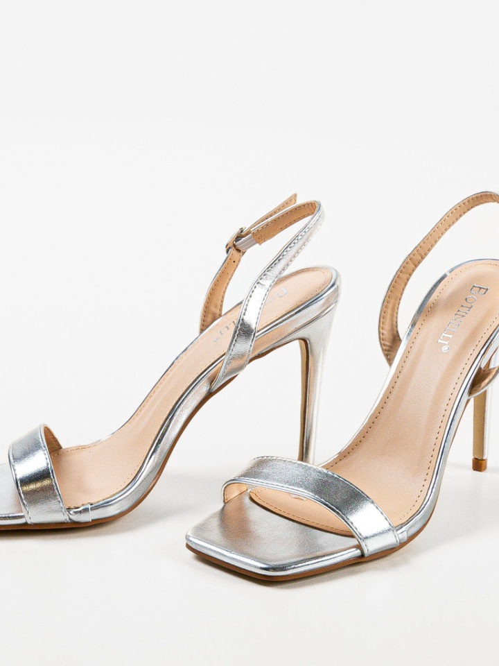 Sandale cu toc Ynyman Albe