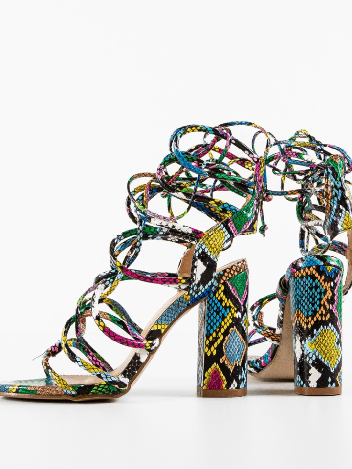 Sandale cu toc Jalka Bej