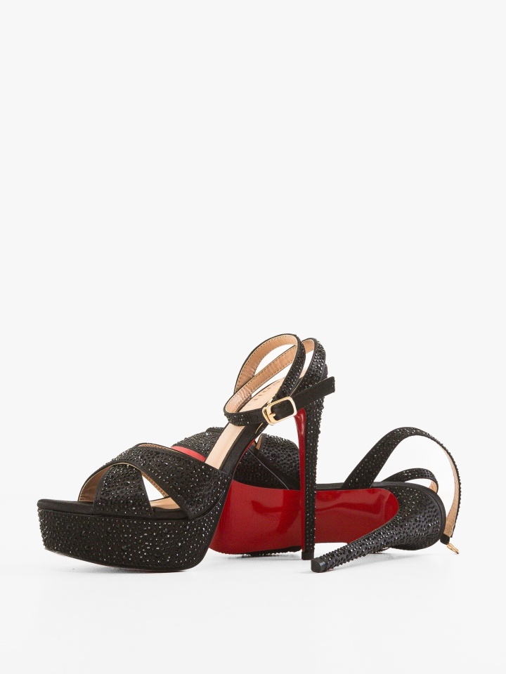 Sandale cu toc Zbyr Negre